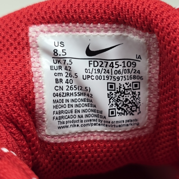 Nike Alpha Huarache Elite 4 Low Men's Size 8.5 Baseball Cleats FD2745-109 New - Picture 4 of 10